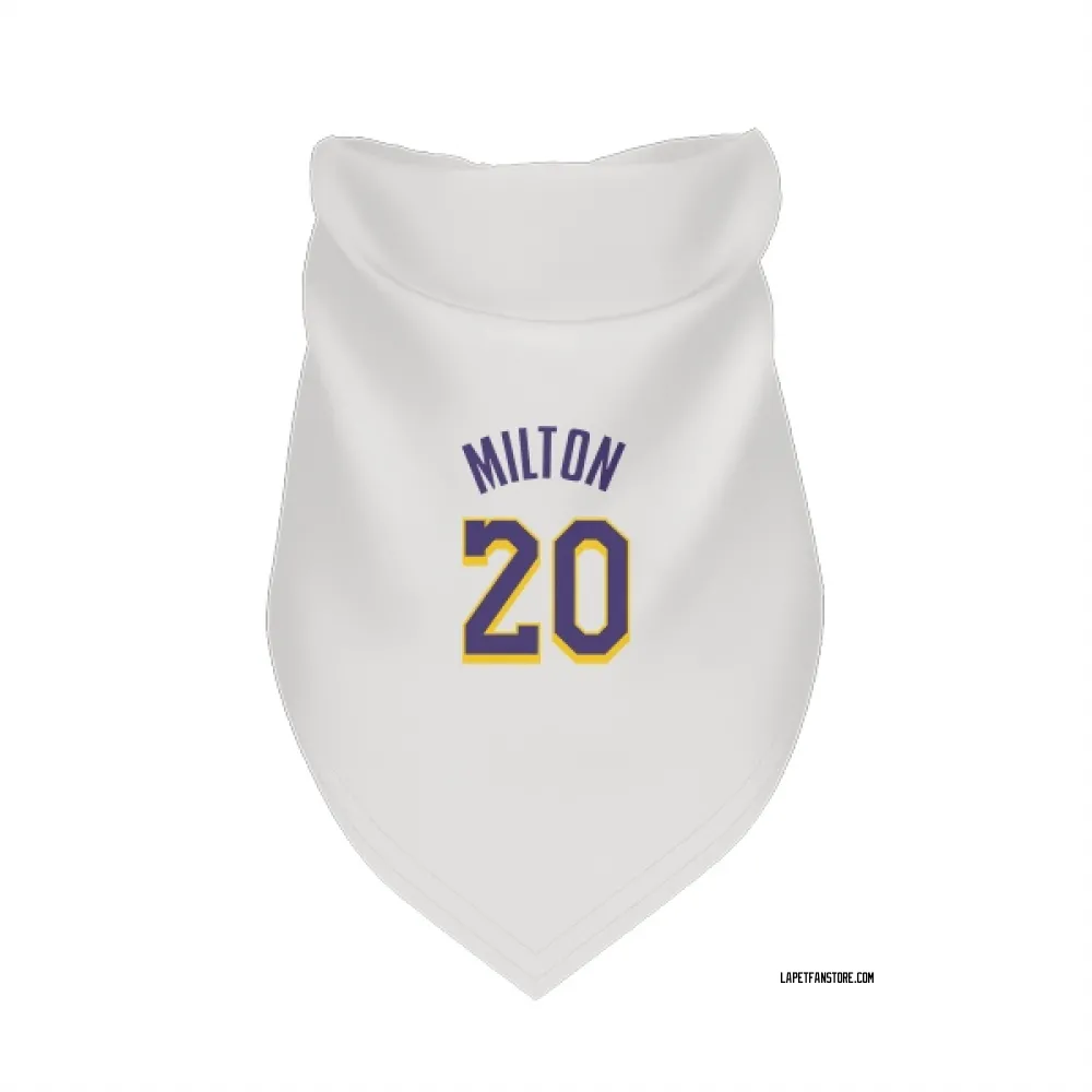 Los Angeles Lakers Shake Milton White Purple Pet Bandana for Dog & Cat