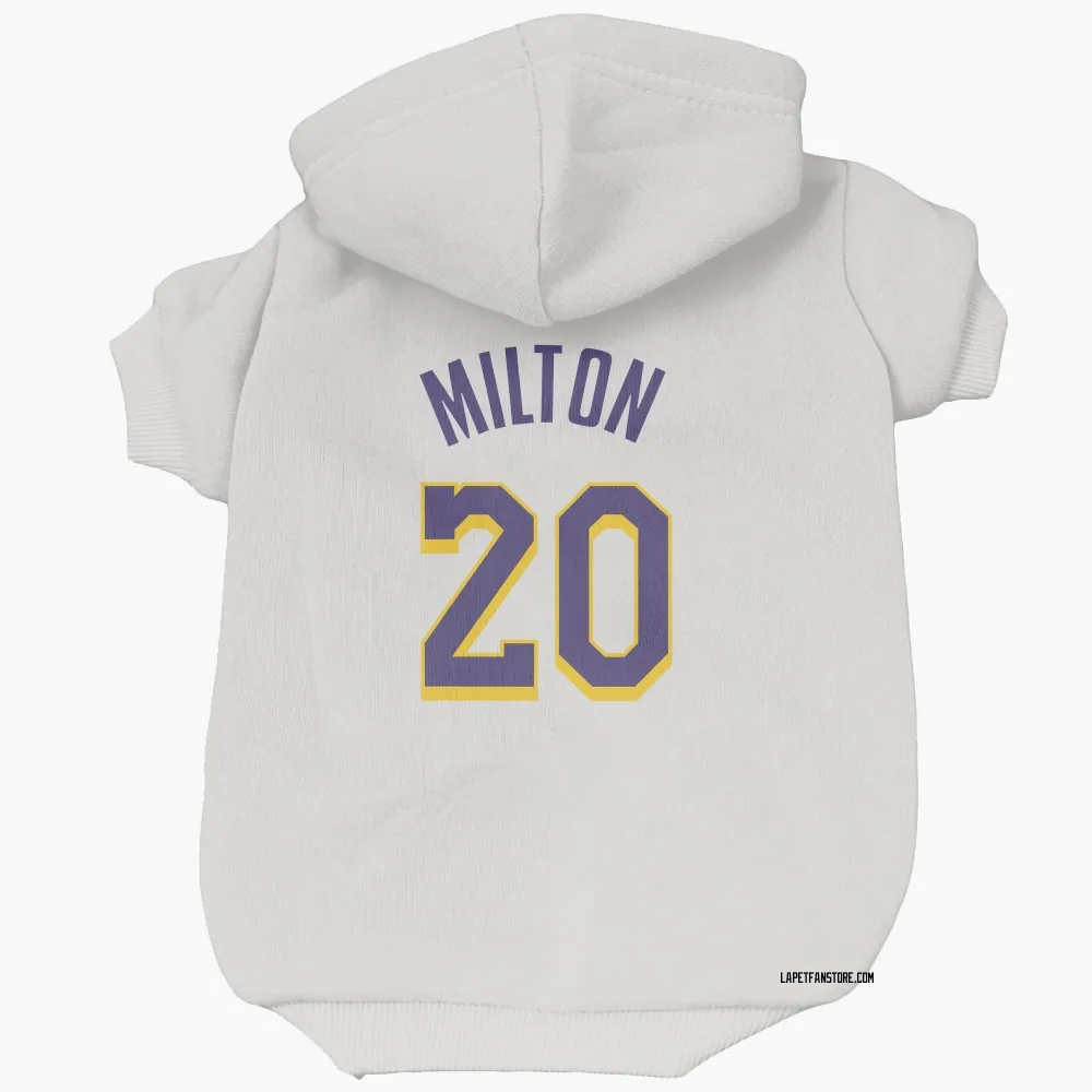 Los Angeles Lakers Shake Milton White Purple Pet Hoodie for Dog & Cat