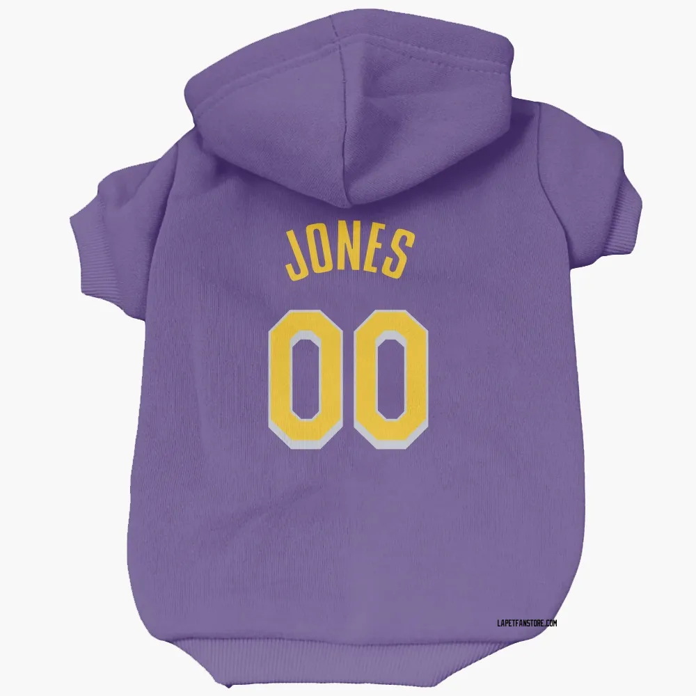 Los Angeles Lakers Tevian Jones Purple Pet Hoodie for Dog & Cat
