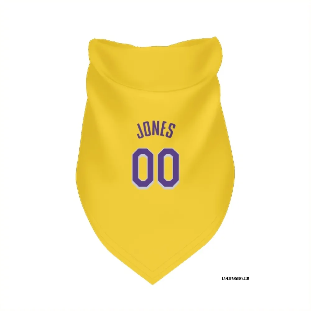 Los Angeles Lakers Tevian Jones Yellow Pet Bandana for Dog & Cat