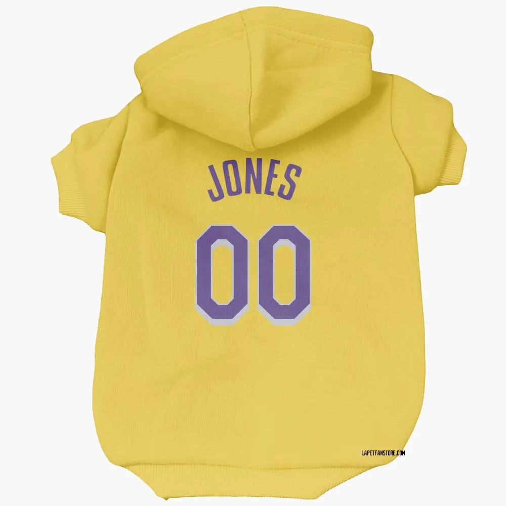 Los Angeles Lakers Tevian Jones Yellow Pet Hoodie for Dog & Cat