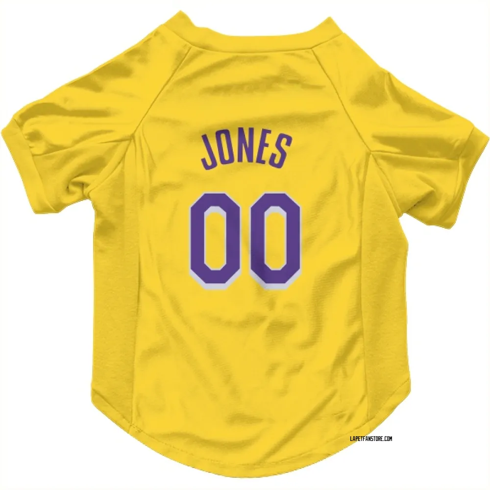 Los Angeles Lakers Tevian Jones Yellow Pet Jersey for Dog & Cat