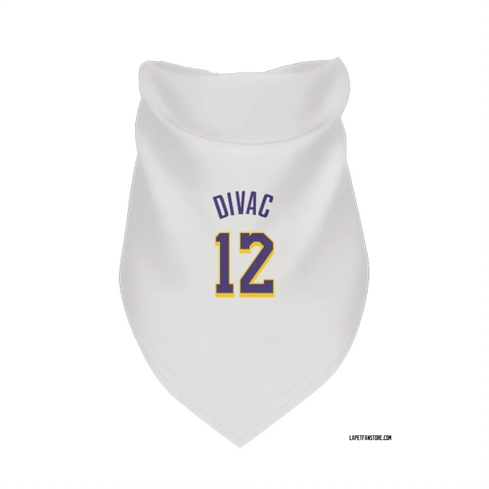 Los Angeles Lakers Vlade Divac White Purple Pet Bandana for Dog & Cat