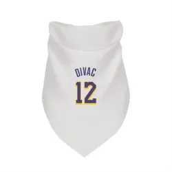 Los Angeles Lakers Vlade Divac White Purple Pet Bandana for Dog & Cat