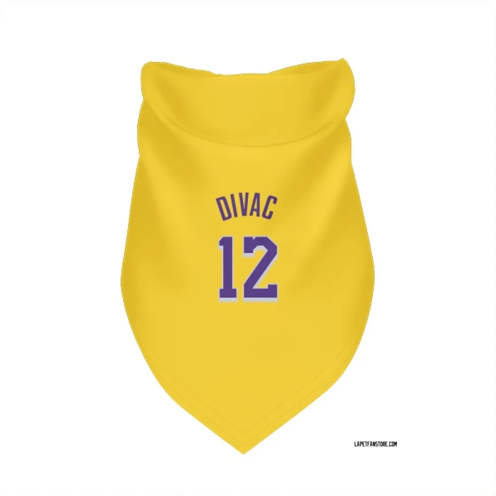 Los Angeles Lakers Vlade Divac Yellow Pet Bandana for Dog & Cat