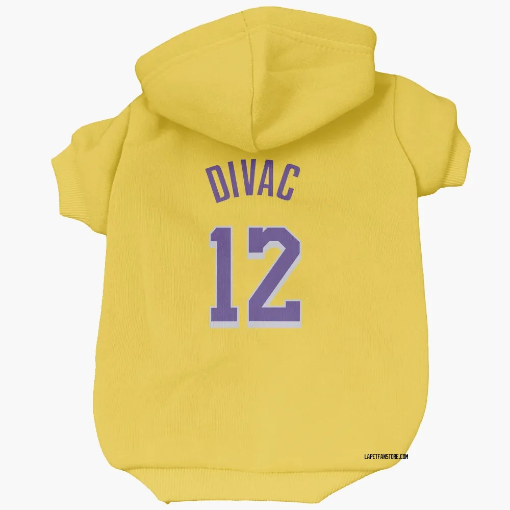Los Angeles Lakers Vlade Divac Yellow Pet Hoodie for Dog & Cat